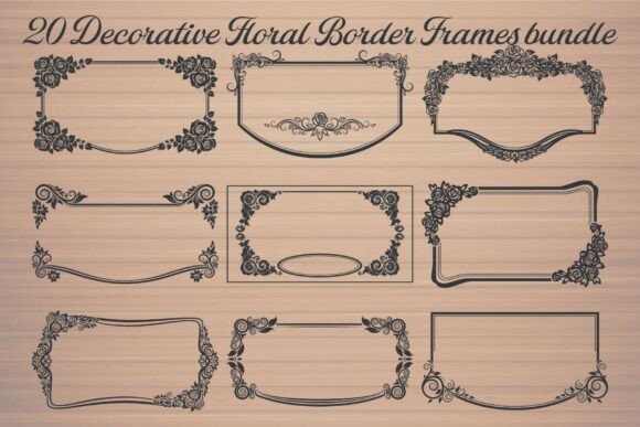 Decorative Floral Border Frames