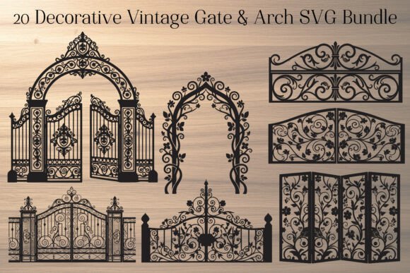 Decorative Vintage Gate Arch SVG