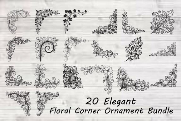Elegant Floral Corner Ornament