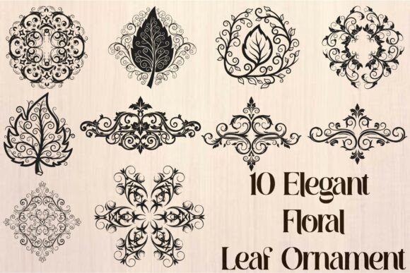 Elegant Floral Leaf Ornament