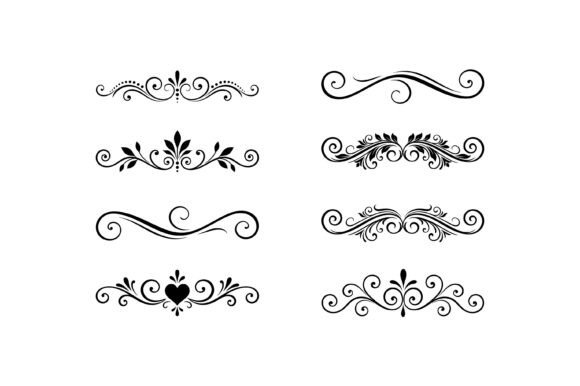 Elegant Vintage Floral Divider Ornament