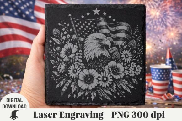 Floral American Eagle