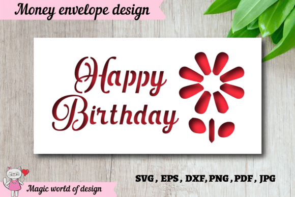 Floral Birthday Wishes Money Envelope