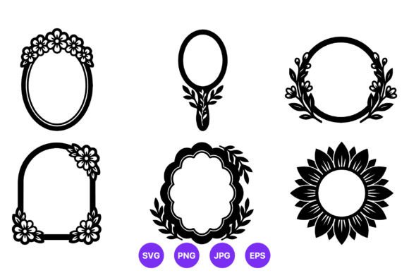 Floral Frames Vector Art
