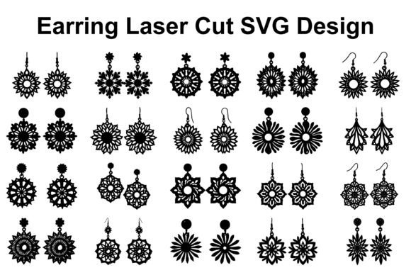Flower Earrings SVG Mega Pack
